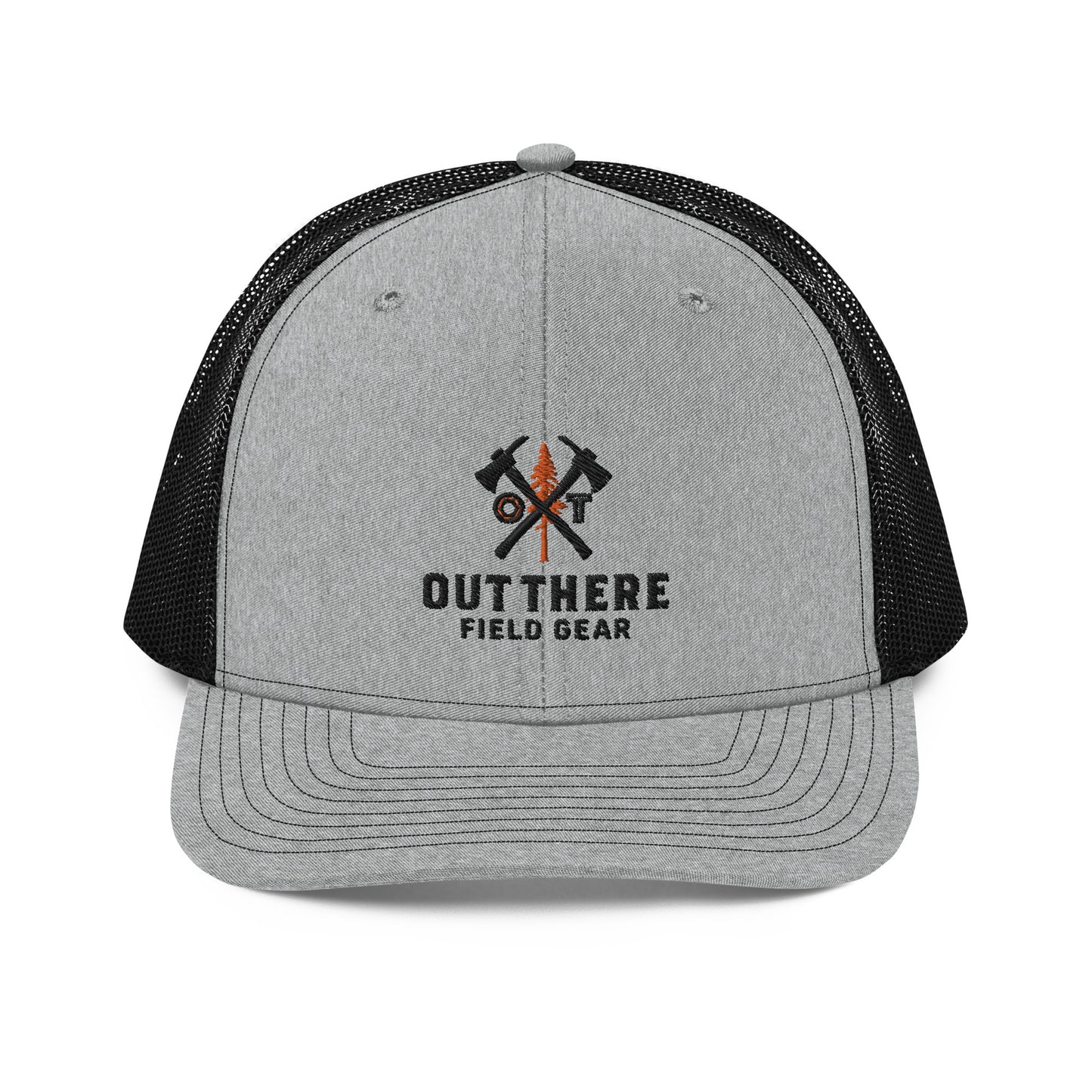 Out There Trucker Hat (Richardson) Light Grey/Black