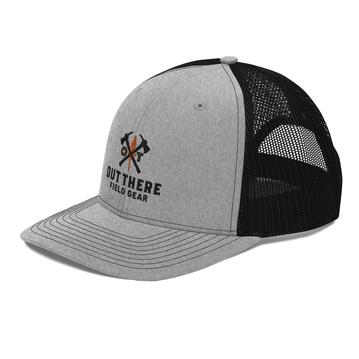 Out There Trucker Hat (Richardson) Light Grey/Black