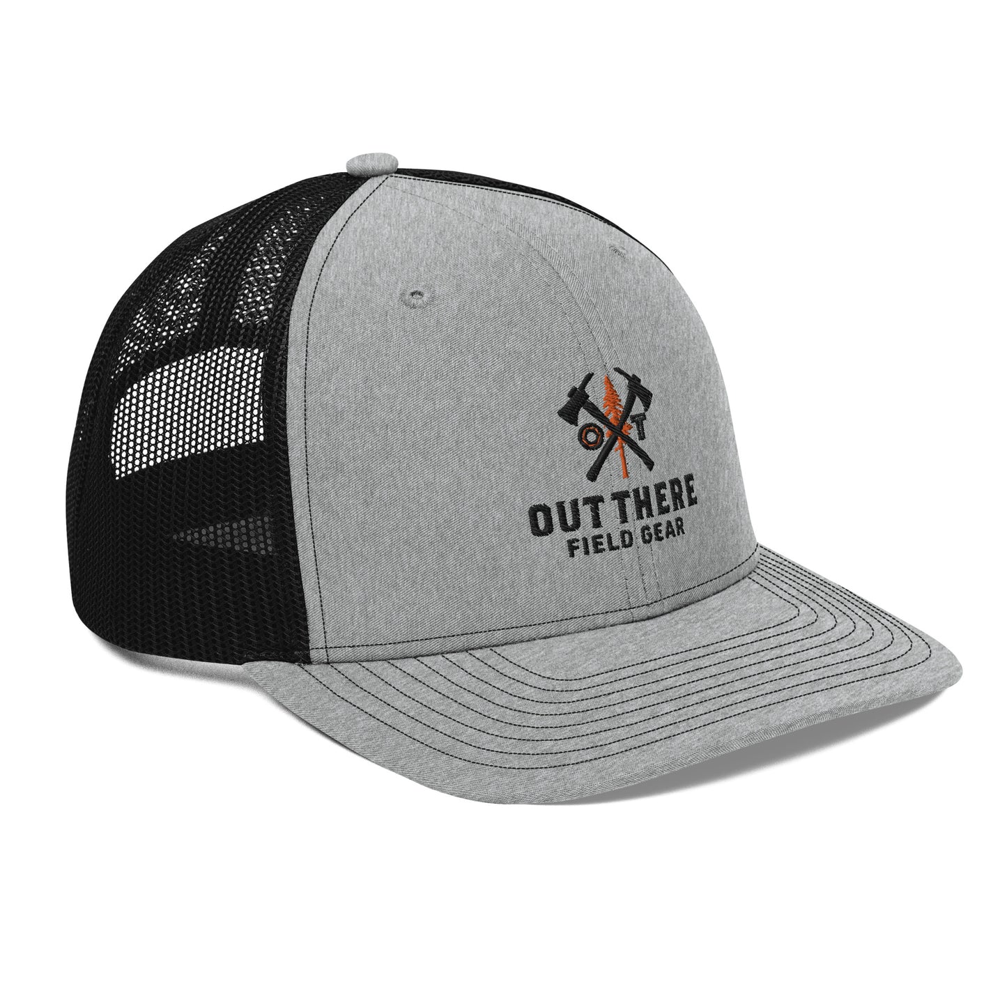 Out There Trucker Hat (Richardson) Light Grey/Black